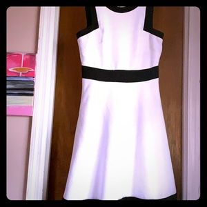 White and black dress